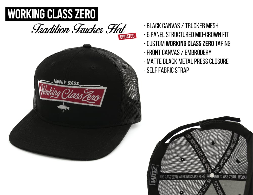 WORKING CLASS ZERO — Tradition Trucker Hat (BLACK)